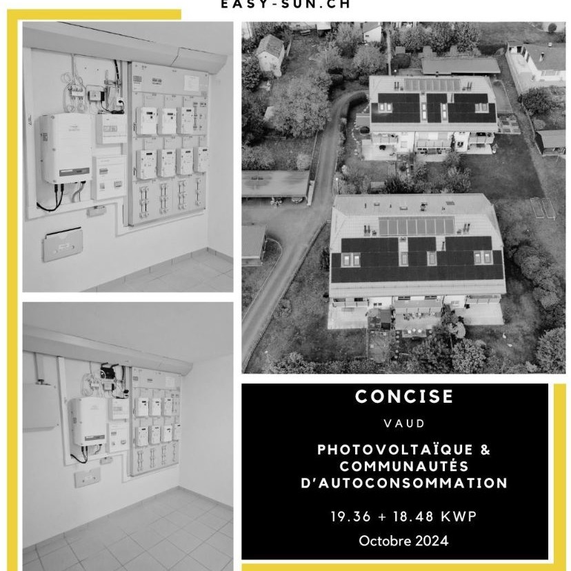 Double installation photovoltaïque de 19.36 kWp + 18.48 kWp et CA+ pour une PPE.